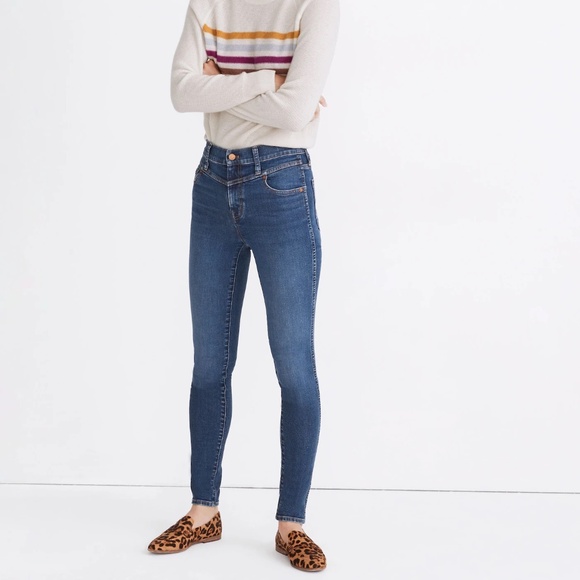 Madewell 10" High-Rise Skinny Jeans in Pine Wash: Yoke Edition - 33 - Picture 1 of 9